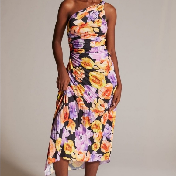 Geisha Designs Asymmetrical Floral Dress - M - Picture 6 of 14